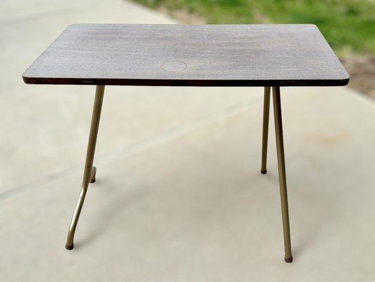 SIRCO Wooden Sewing Table W/ Foldable Metal Legs