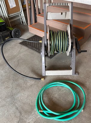 Collection Of Garden Hose Reel And Hoses - Lot Of 2