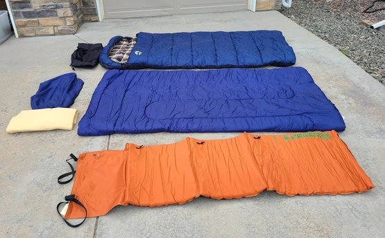 Cozy Collection Of Soft Insulated Camping Sleeping  Bags - Lot Of  3