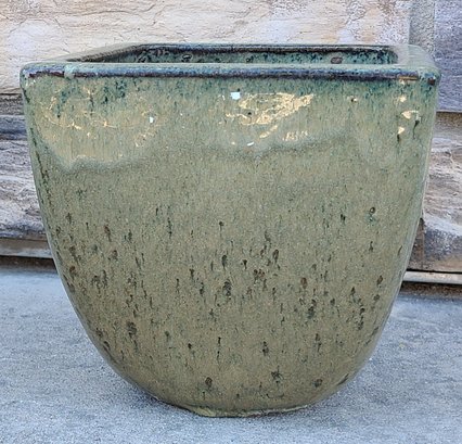 Stunning Moss Green Glazed Garden Pot