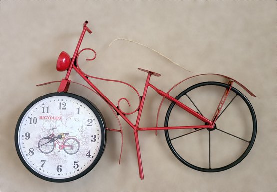 Red Bicycle Clock - The Old Bicycle Company