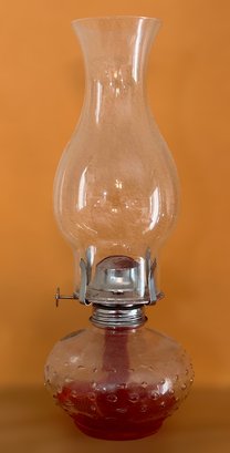 Beautiful Vintage Glass Oil Lamp