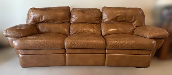 Oversized Leather Reclining Sofa
