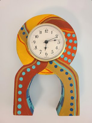 2009 Hand Painted Wooden Clock
