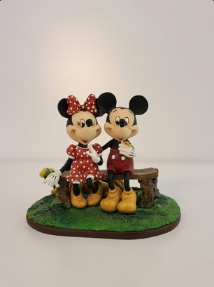 Disney's Mickey And Minnie Mouse 'puppy Love' Sculpture Inspired By Charles Boyer