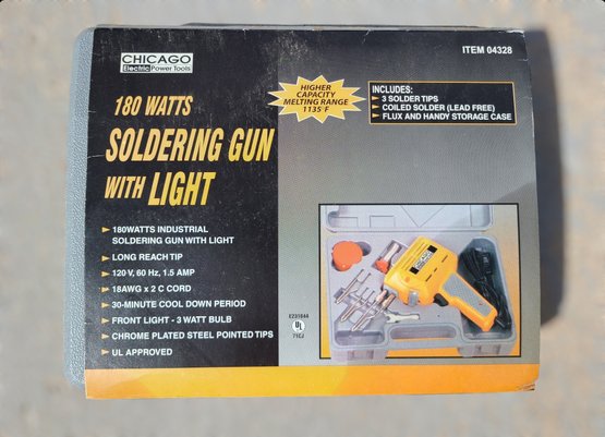 Chicago Electric Power Tools 180 Watt Soldering Gun Kit W/ Light