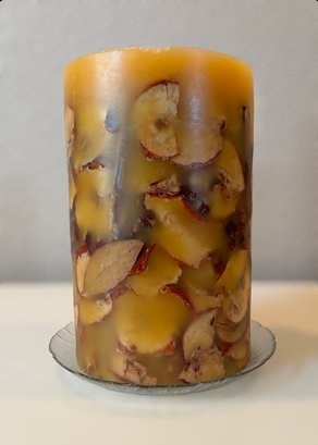 Beautiful Fall Spiced Apple Candle With Candle Tray