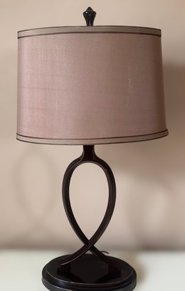 Lovely Modern Decorative Table Lamp With A Light Brown Shade 2 Of 2