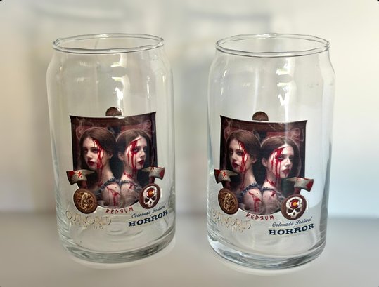 Colorado Festival Of Horror Beer Glasses - Lot Of 2