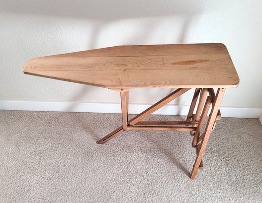 Lovely Vintage Children's Wood Ironing Board - Collapsible For Easy Storage