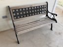 Wood And Wrought Iron Decorative Bench