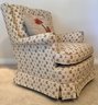 Beautiful Cream Accent Sofa Chair W/ Floral Design