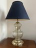 Classic Glass Table Lamp W/ Black Lamp Shade
