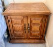 Beautiful Maple Wood Nightstand W/ Cabinet And Shelves 1 Of 2