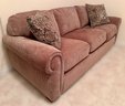 Nutmeg In Color Pull Out Sofa Couch W/ Pillow Top And Memory Foam Mattress Pad