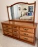 Absolutely Incredible Solid Oak Stanley Dresser W/ Mirror