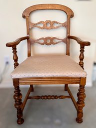 Luxurious Wood Crafted Arm Chair W/ Cushion Seat