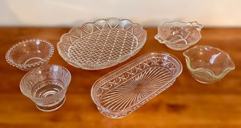 Beautiful Assortment Of Extravagant Vintage Glass Dishes