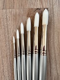 Brand New Silver White 1500 Round Brush Set - Set Of 6