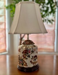 Absolutely Stunning Gold And Red Undertone Porcelain Lamp