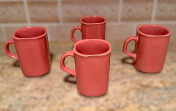 Ceramic Coral Coffee Mugs - Set Of 4