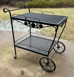 Outdoor Metal Rolling Bar Cart