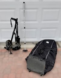 Assortment Of Golf Accessories Including Travel Bag, Club Glove, And Ram Laser R-44