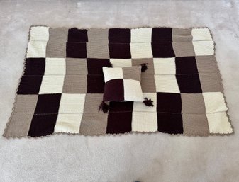 Woven Throw Blanket W/ Matching Pillow