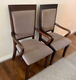 Contemporary American Warehouse Arm Chairs - Set Of 2