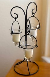Metal Frame Candle Tree W/ 3 Candles
