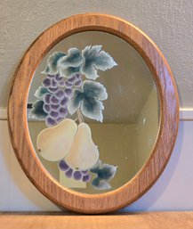 Vintage Decorative Mirror With Featured Accent Fruit.