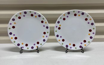 Pampered Chef Dots Salad Plate - Set Of 2