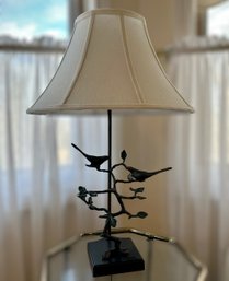 Metal Birds On A Tree Sculpture Table Lamp