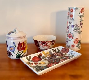 Beautiful Collection Of Floral Decor And Dishes