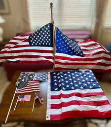 Magnificent Collection Of American Flags And Poles