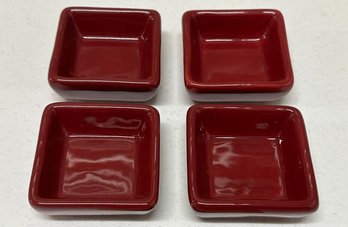 Pampered Chef Cranberry Petite Squares - Set Of 4