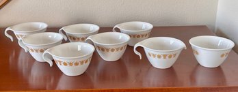 Vintage Butterfly Gold Corelle Coffee Cups And Cream And Sugar Cups