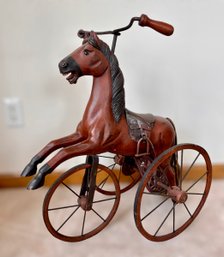 Unique Vintage Cast Horse Tricycle