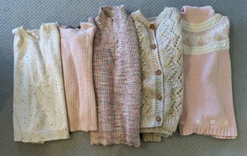 Great Collection Of Fashionable Pink And Cream Sweaters - Size M