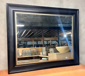 Wood Framed W/ Gold Trim Accent Mirror