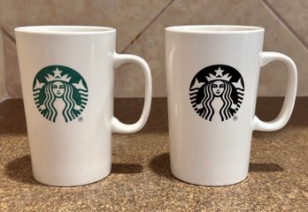 Classic Green And Black Starbucks Coffee Mugs - Set Of 2