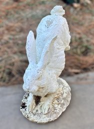 White Rabbit Ceramic Lawn Decor