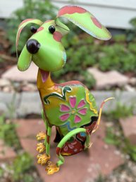 Decorative Metal Garden Dog Sculpture