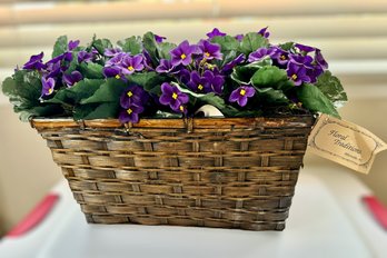 Beautiful Purple Floral Traditions Faux Floral Arrangement