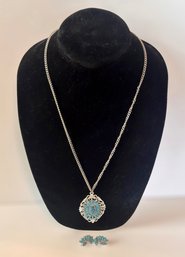 Beautiful Turquoise Necklace And Turquoise Earrings