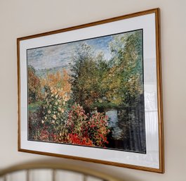 Corner Of The Garden Print In Beautiful Gold Frame