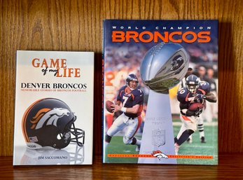 Denver Broncos Hardcover Books - Lot Of 2