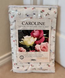 Floral Caroline Flannel Sheet Blanket King Size