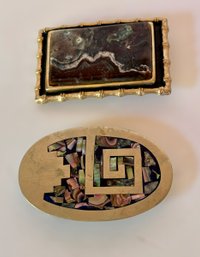 Abalone Shell Belt Buckle And Unique Stone Belt Buckle