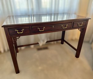 Exquisite Two Tone Drexel Desk W/ Metal Finishings